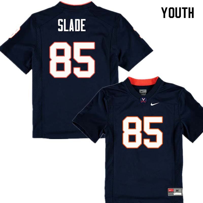 Youth #85 Chris Slade Virginia Cavaliers College Football Jerseys Sale-Navy - Click Image to Close